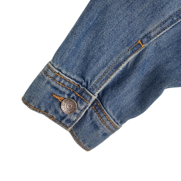 Cello Ruffle Trim Semi-Cropped Jean Jacket - Picture 6 of 6